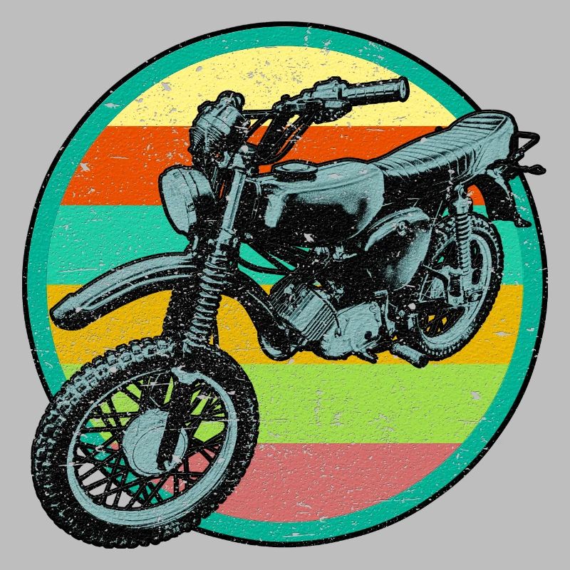Patch de relief rétro pour cyclomoteur 3D look usé