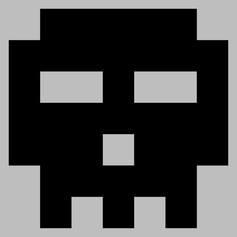 Crâne de pixels.