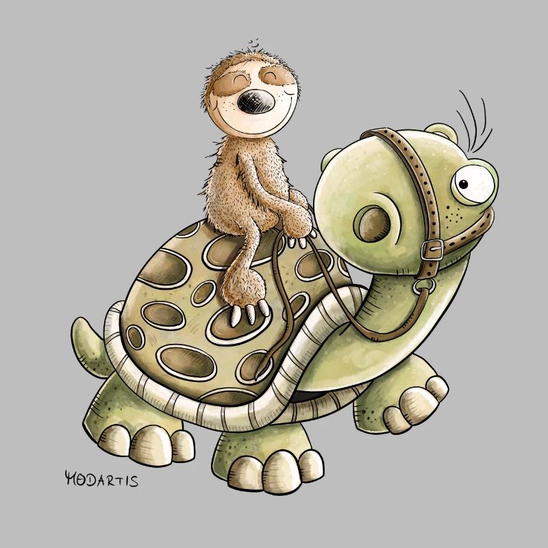 Lazy Sloth Rides Turtle I Chill Break