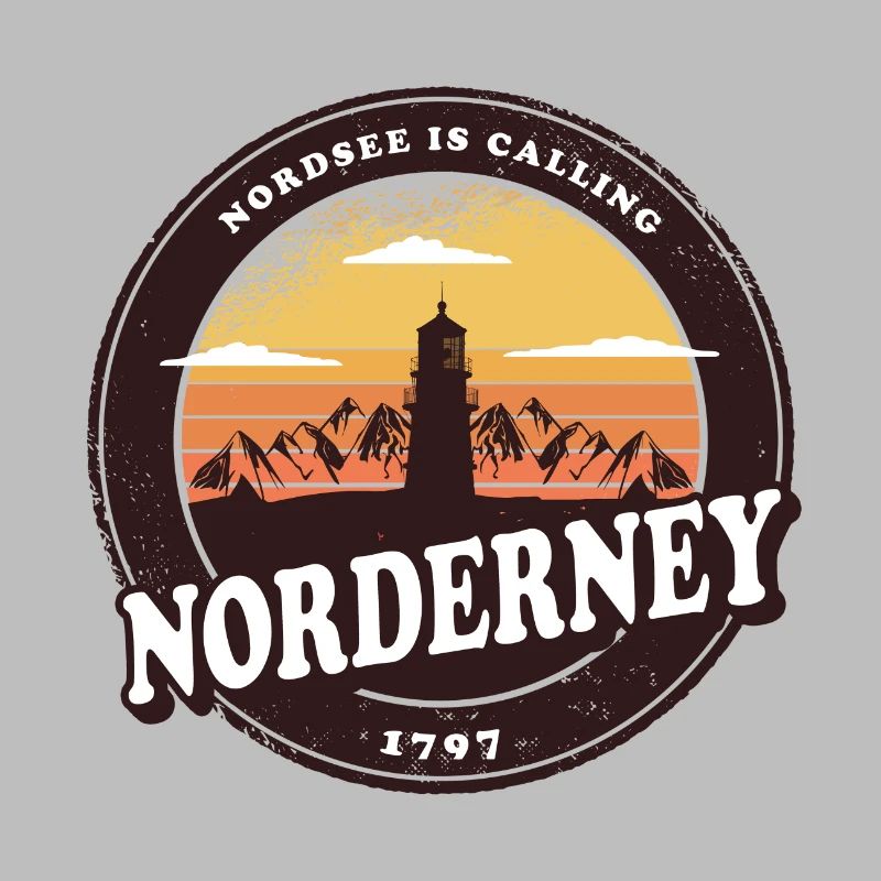 Norderney Sunset Lighthouse Design / Gift Idea