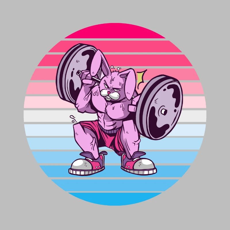 Conception de bodybuilder de lapin