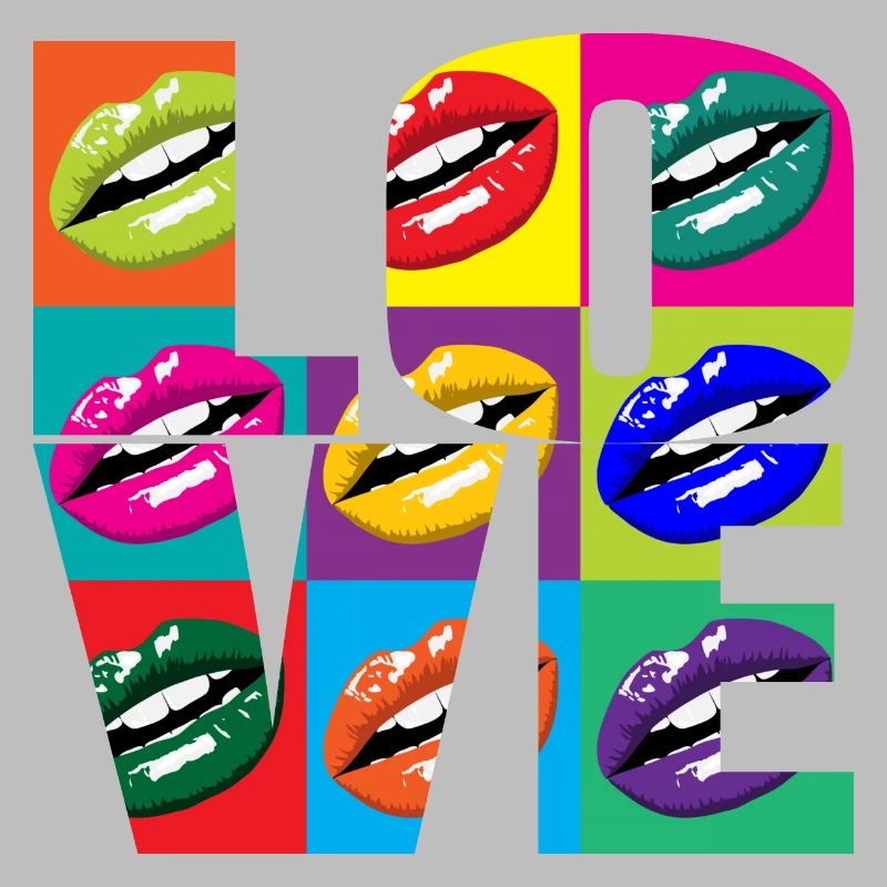 Multicolored Pop Art Lips