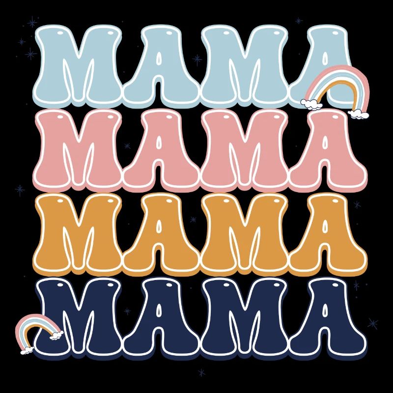 Pastel Mama Rainbow Letters