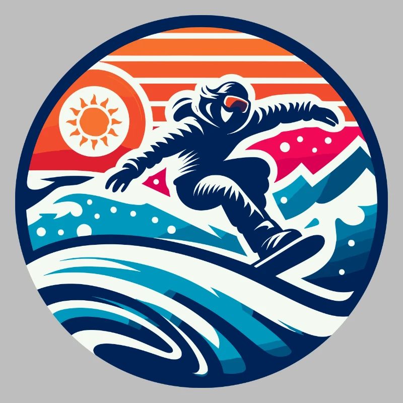 Expression Graphique d'un Snowboarder