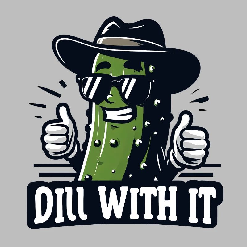 Cool Dill Pickle Pun « Dill With It » Concombre drôle