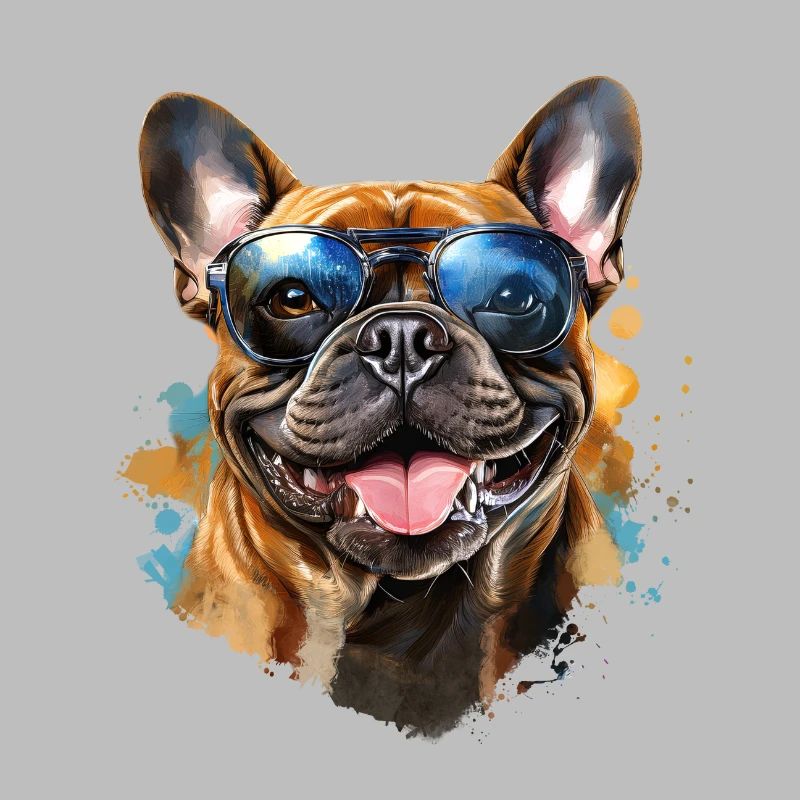 Frenchie mit Sonnenbrille