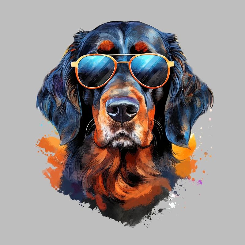 Gordon Setter with sunglasses