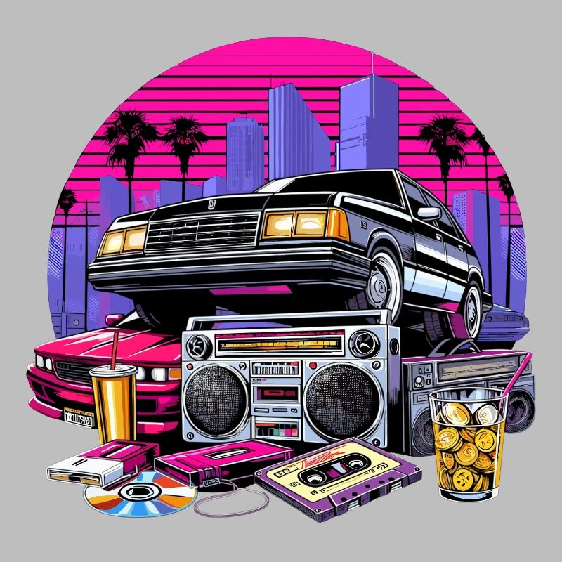 Compact Cassette Ghetto Blaster 90s Retro Gift