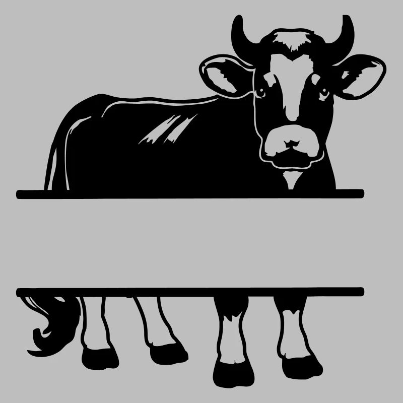 Silhouette de vache avec espace de texte – Chemise de ferme