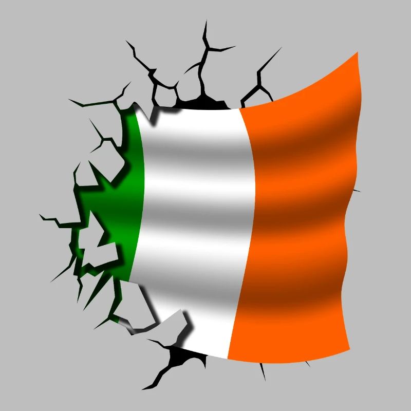 Drapeau de l’Irlande - Irlande - Drapeau Broken Design