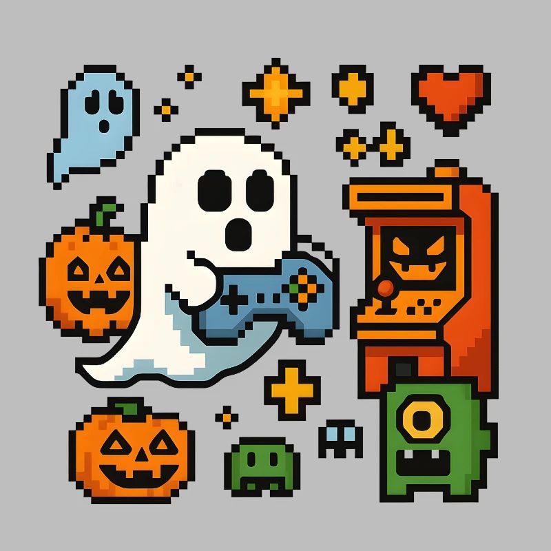 Pixel Ghost Gaming Design rétro