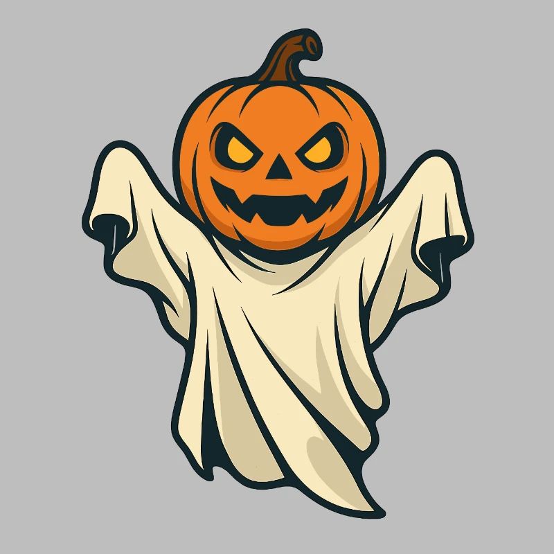 Halloween Pumpkin Ghost Spooky Design