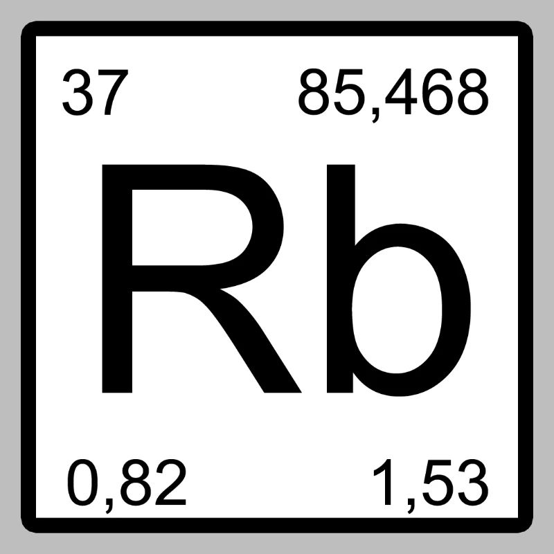 Conception typographique du symbole de rubidium