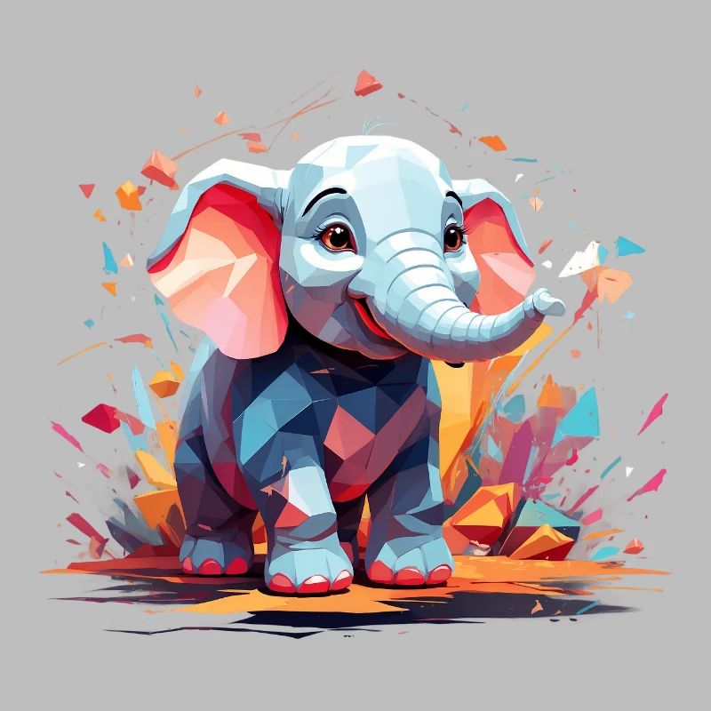 Explosion de couleur d’éléphant