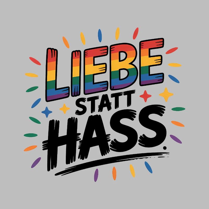 Love Instead Than Hate - Logo Cool Pride