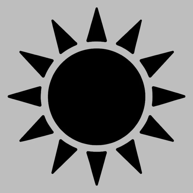 Sun Silhouette Circle
