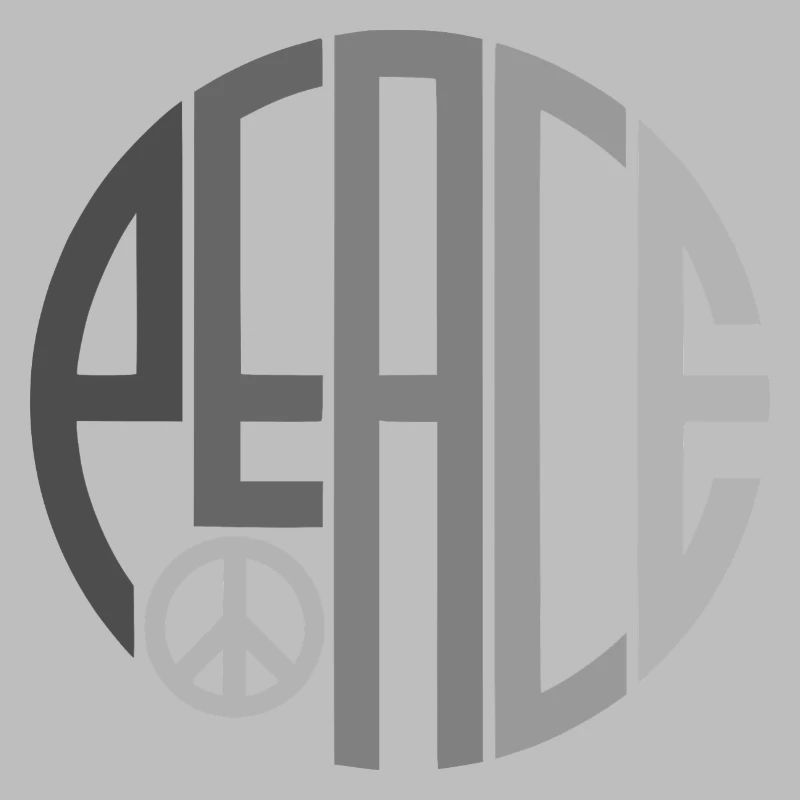 Circle Typography Peace with Peace Sign
