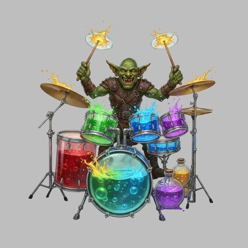 Goblin with drums