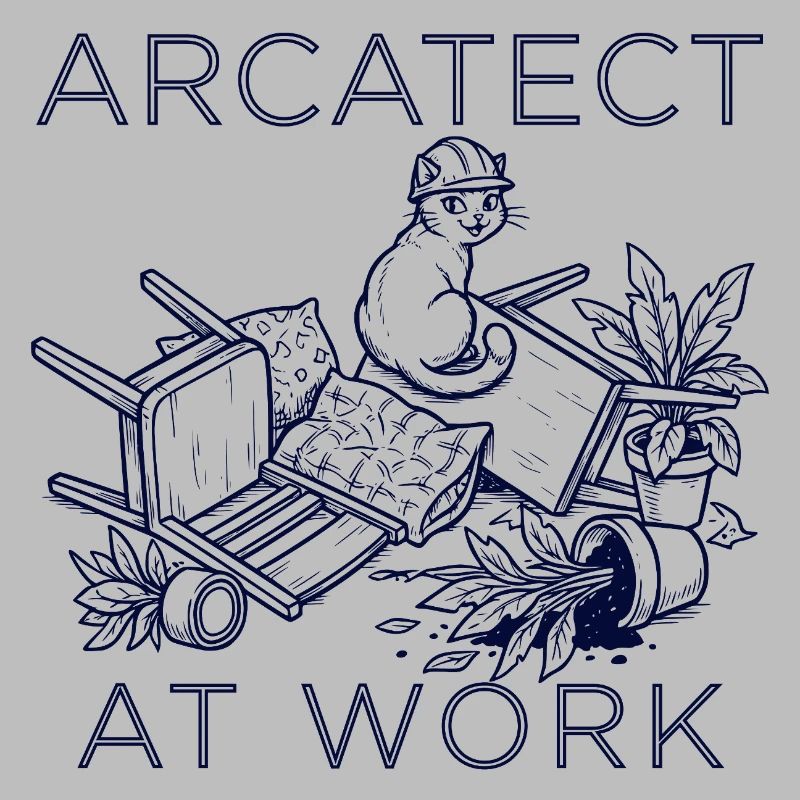 Worker's cat at work