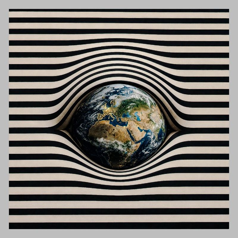Earth in Optical Wave Pattern