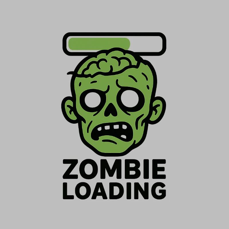 Zombie Loading Schädel Grafik