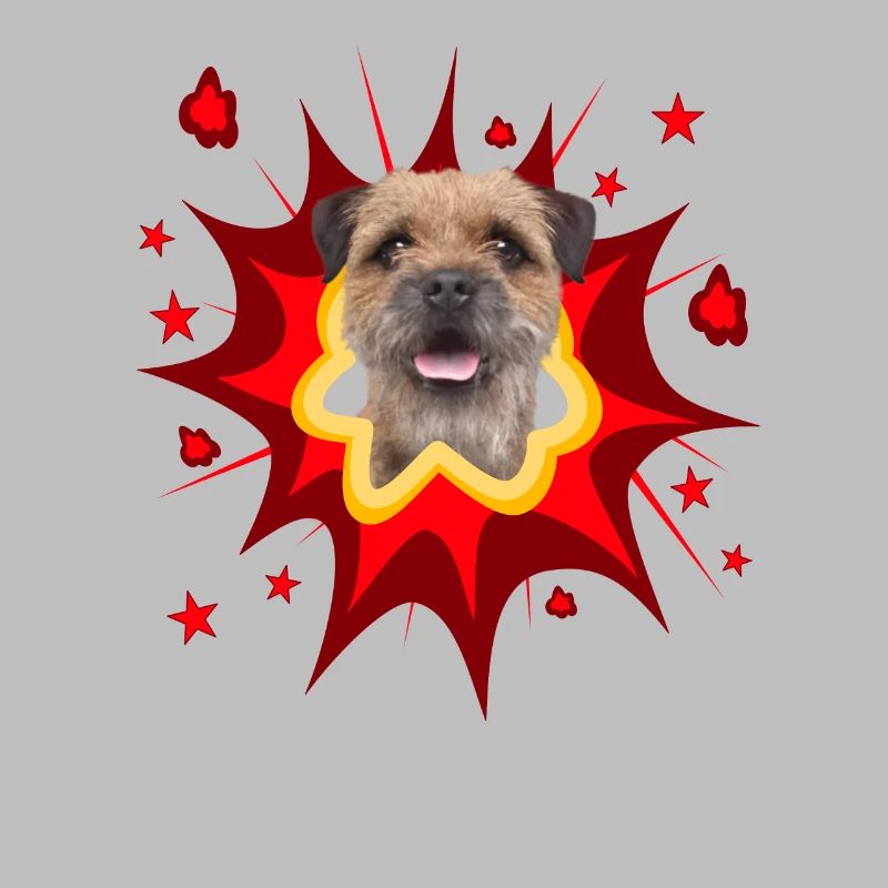 Comic Hund Design - Pow - Border Terrier