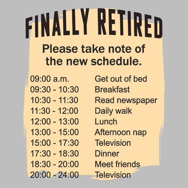 Retired Schedule Daily Routine