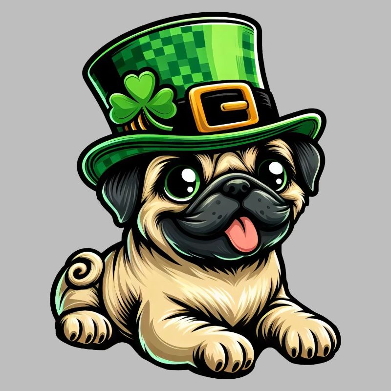 Mignon carlin de dessin animé Saint-Patrick