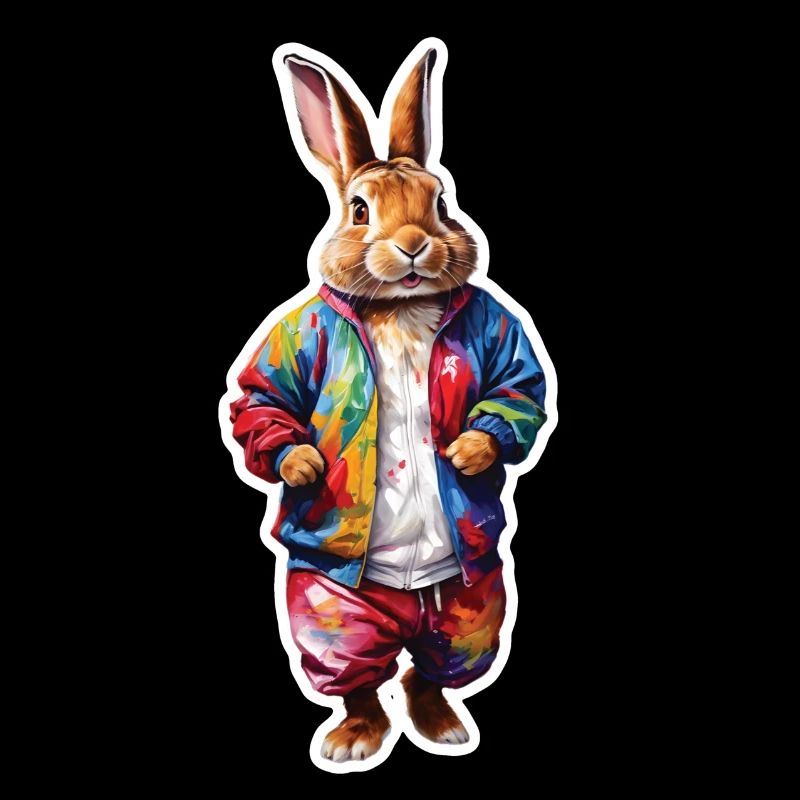 Lapin de Pâques coloré, mignon et mignon pour Pâques