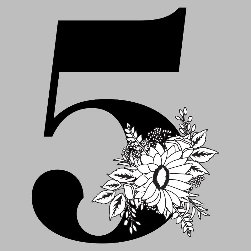 Nummer 5 Schwarze Blumen - 5. Blumenjubiläum