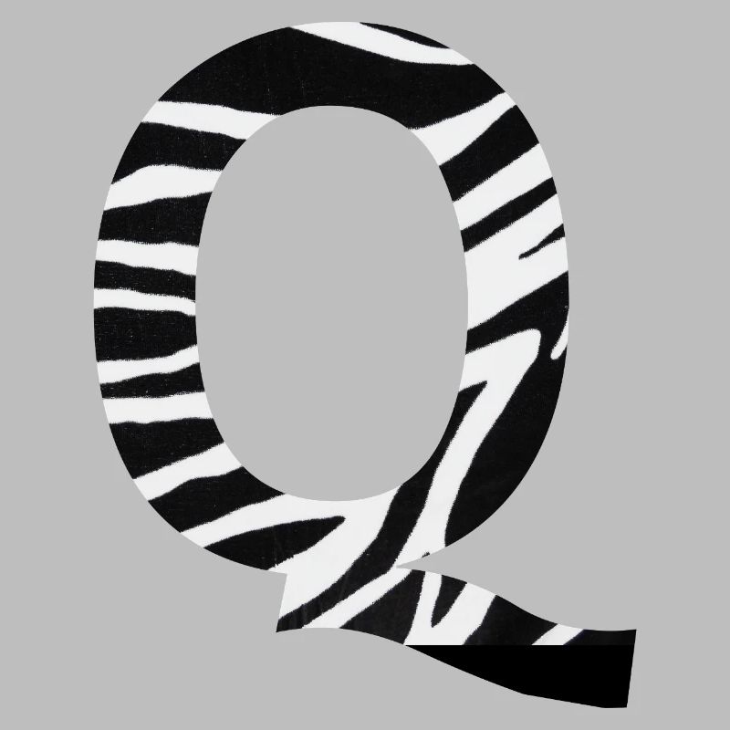 Buchstabe q zebra