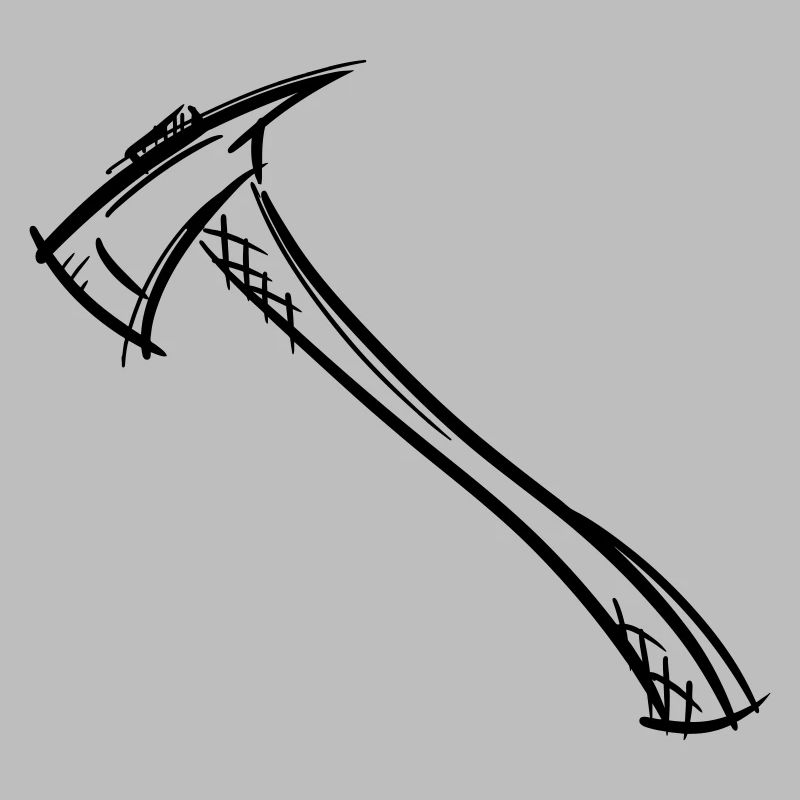 Axe Drawing / Fireman's Axe. Fireman.