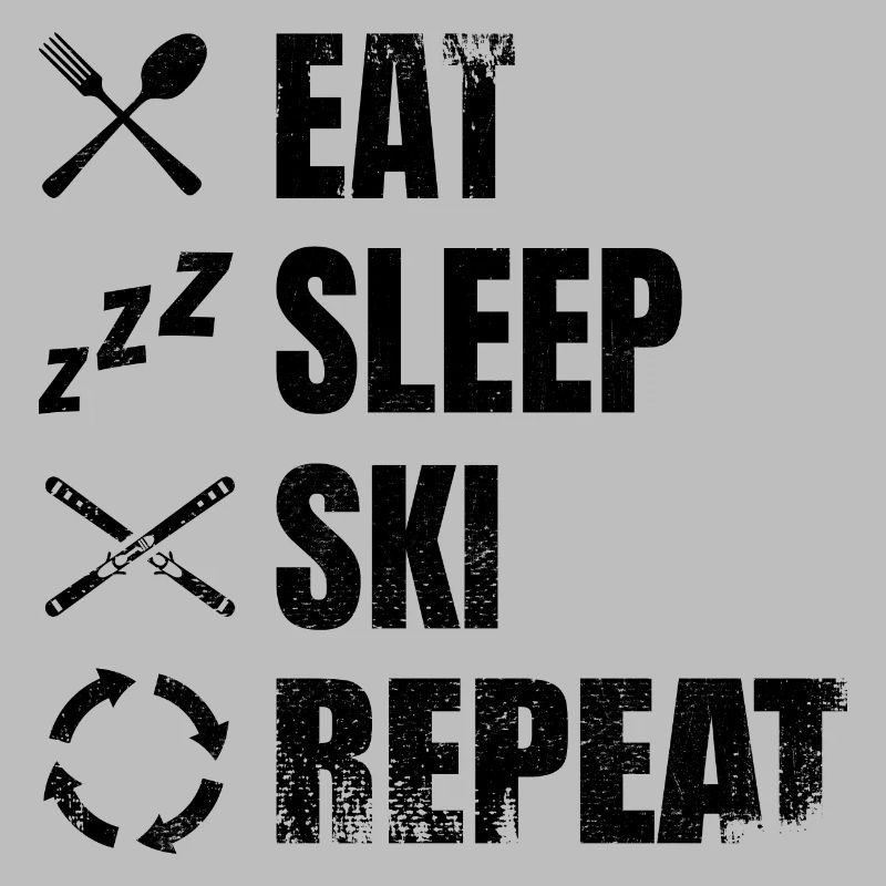 Routine des amateurs de ski
