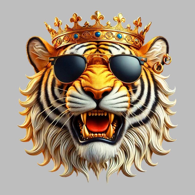 Königstiger mit Krone