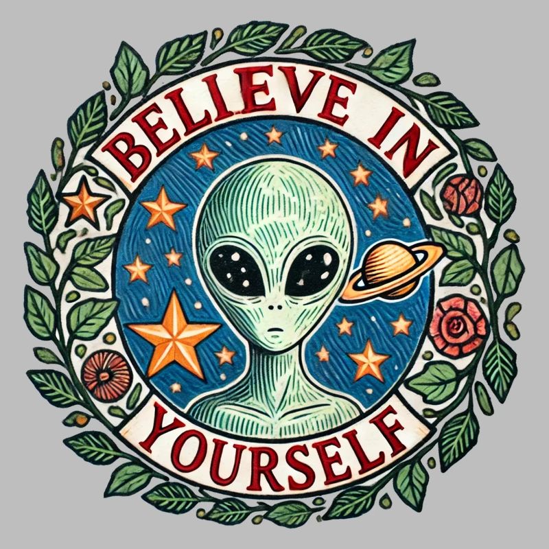 Glaube an dich selbst Alien Space Circle