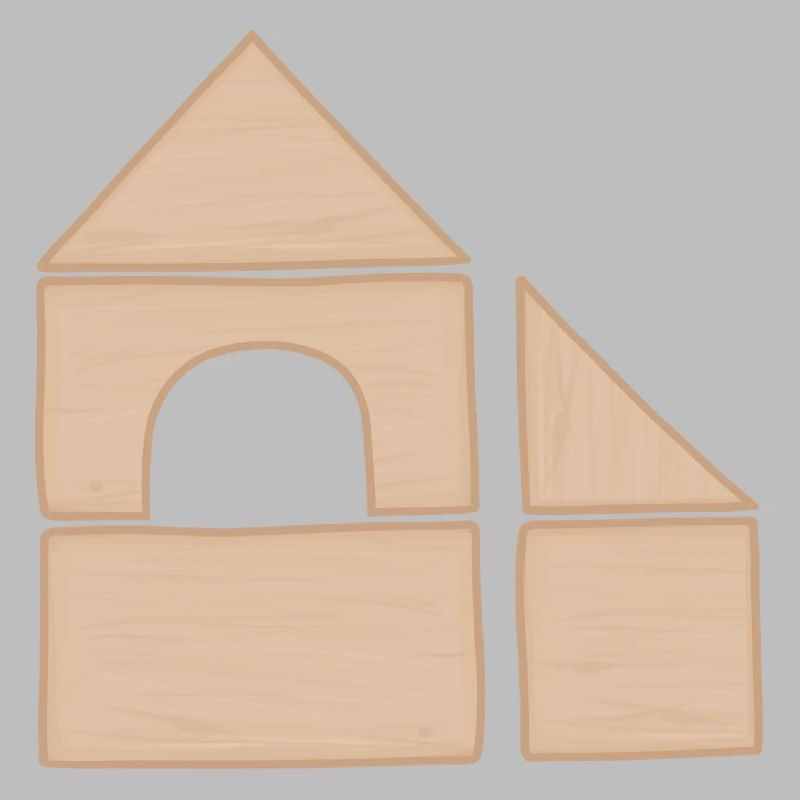 Modèle de construction de maisons en blocs de construction en bois