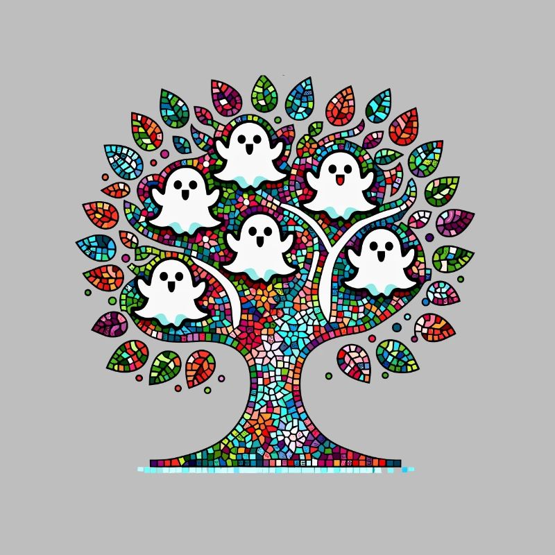 Mosaic Ghost Tree T-Shirt