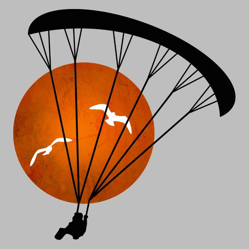 Sunset Paragliding Silhouette