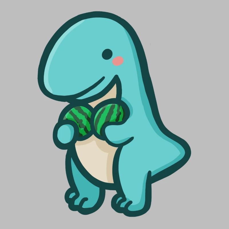 hugadino T-Rex à la pastèque, mignon dinosaure