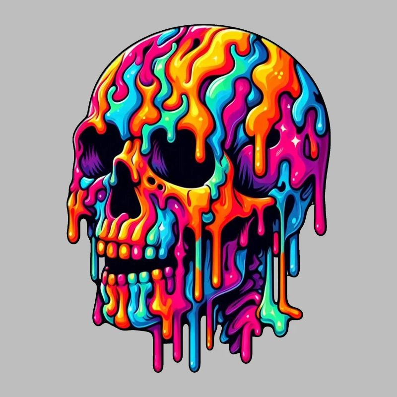 Lebendiger psychedelischer Schädel