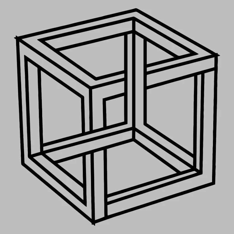 Esher unmöglicher Block oder Quadrat