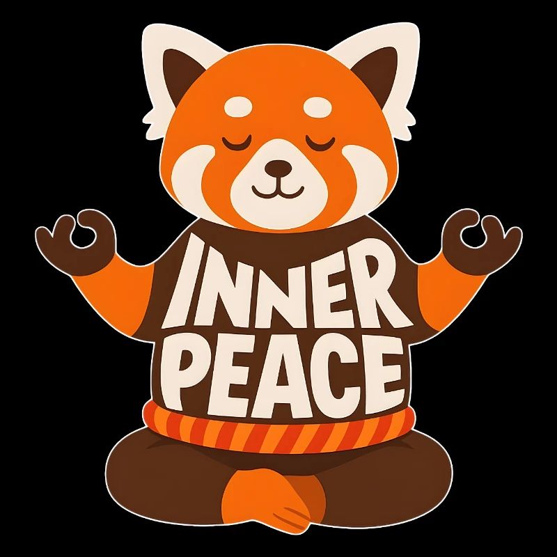 Red Panda Meditates "Inner Peace"