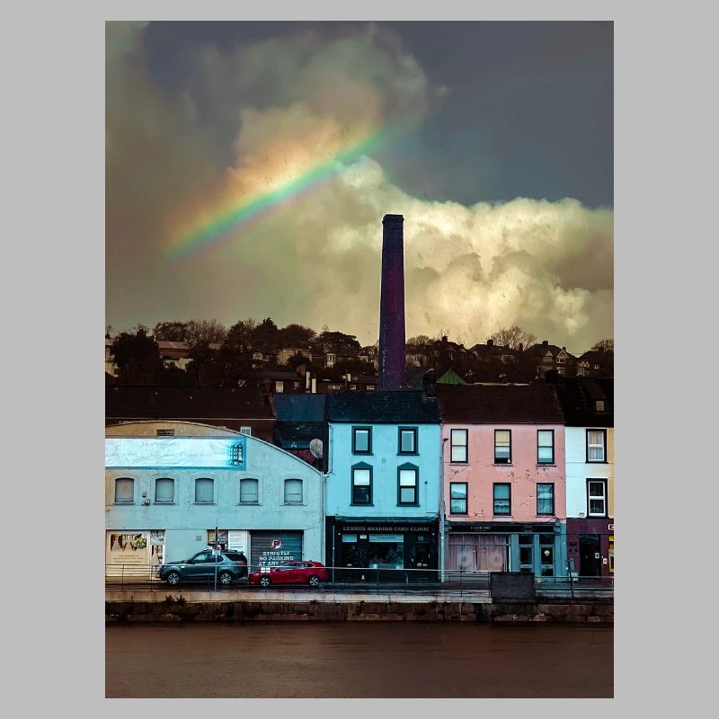Cork City: Ein Regenbogen über Patrick's Quay