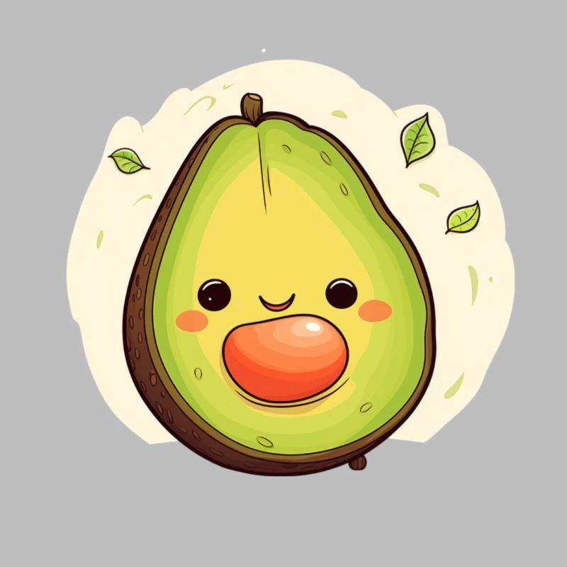 Glückliche Avocado mit Kern