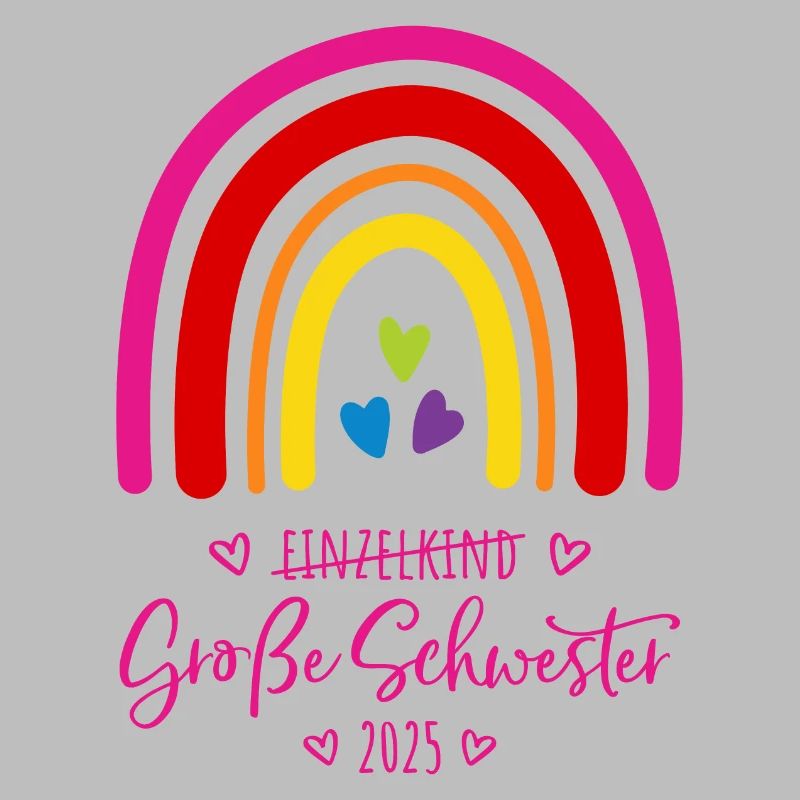 Boho Regenbogen Einzelkind Große Schwester 2025