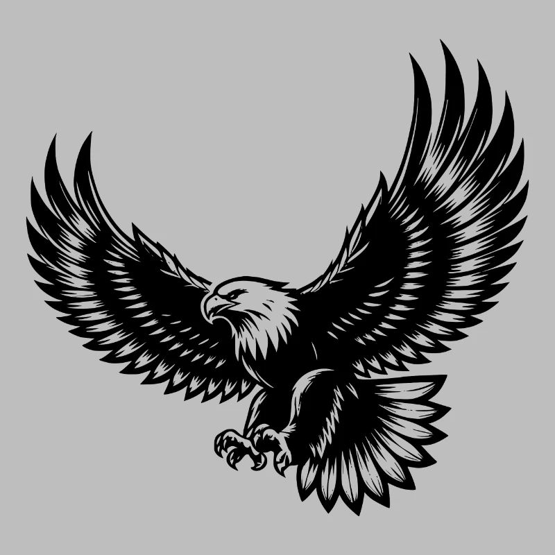 Aigle expressif aux ailes déployées