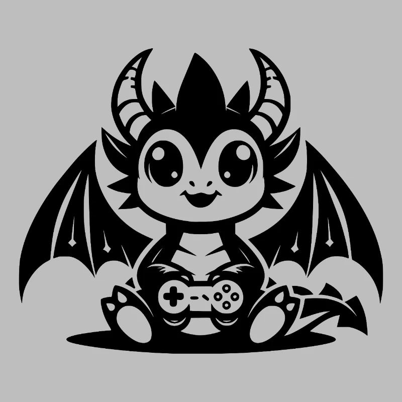 Little Kid Dragon with Horns and Controller