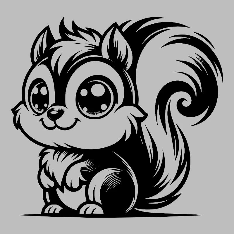 Cute Kids Squirrel Drawing