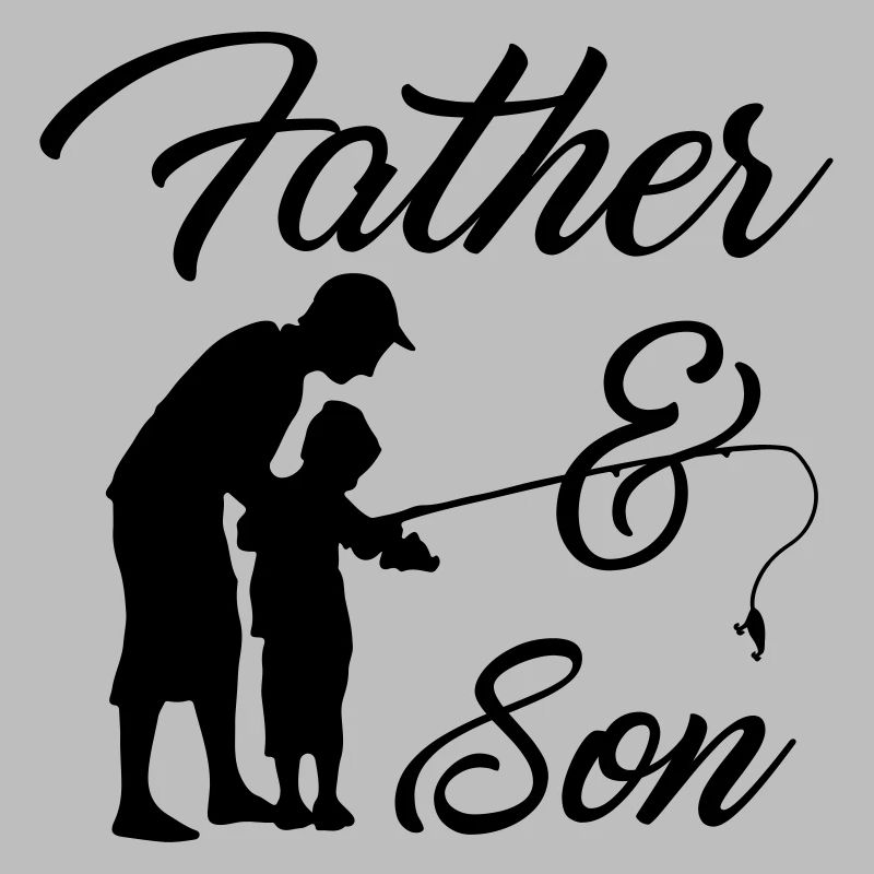Vater und Sohn angeln Angelrute Angler Geschenk