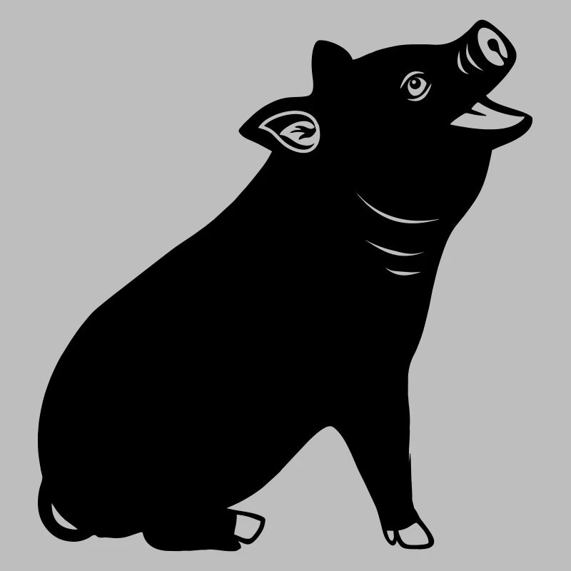 Logo de cochon joyeux Image d’ombre